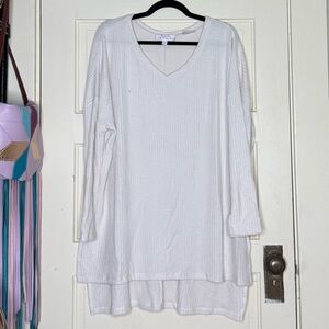 Oversized waffle knit tunic